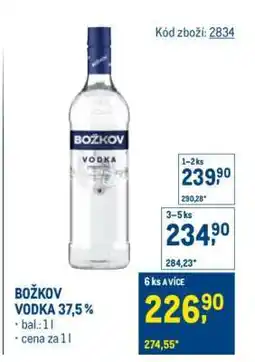 Makro Božkov Vodka 37,5 % nabídka