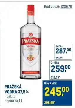 Makro Pražská Vodka 37,5 % nabídka