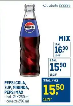 Makro PEPSI COLA, 7UP, MIRINDA, PEPSI MAX nabídka