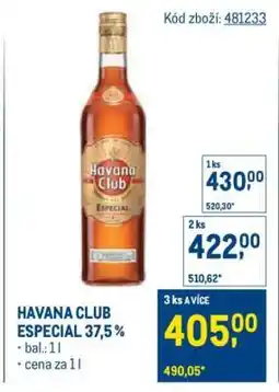 Makro HAVANA CLUB ESPECIAL 37,5 % nabídka
