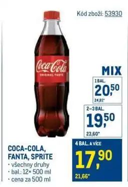 Makro Coca-Cola, Fanta, Sprite nabídka