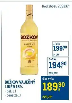 Makro Božkov Vaječný Likér 15 nabídka