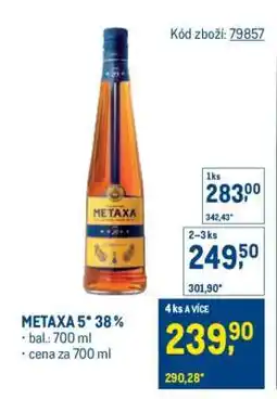 Makro Metaxa 5* 38 % nabídka
