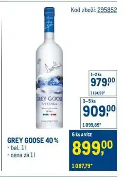 Makro Grey Goose 40 % nabídka