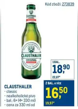Makro Clausthaler nabídka