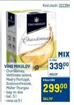 Makro Víno Mikulov nabídka