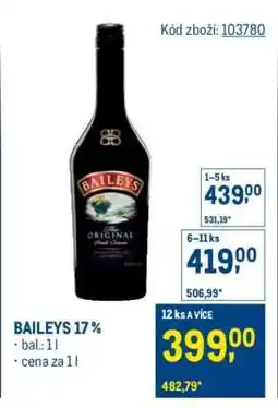 Makro Baileys 17 % nabídka