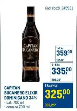Makro CAPITAN BUCANERO ELIXIR DOMINICANO 34 % nabídka