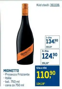 Makro Mionetto nabídka