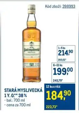 Makro STARÁ MYSLIVECKÁ 1 Y. 0.** 38 % nabídka
