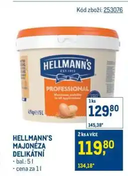 Makro HELLMANN’S MAJONÉZA DELIKÁTNÍ nabídka