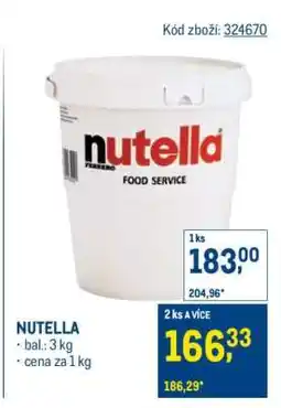 Makro Nutella nabídka