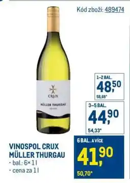 Makro VINOSPOL CRUX MÜLLER THURGAU nabídka