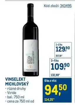 Makro Vinselekt Michlovský nabídka