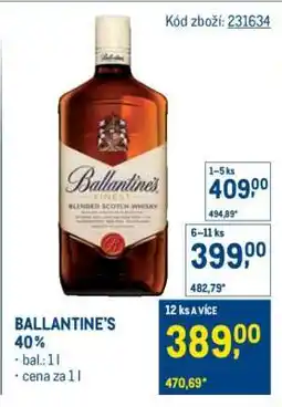 Makro Ballantine’s 40 % nabídka
