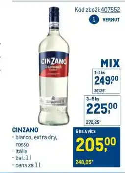 Makro Cinzano nabídka