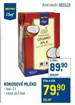 Makro Kokosové mléko nabídka