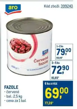 Makro Fazole nabídka