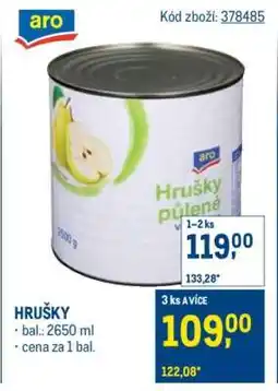 Makro HRUŠKY nabídka