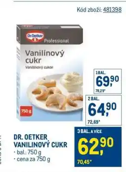 Makro Dr. Oetker Vanilínový cukr nabídka