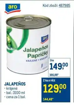 Makro Jalapeños nabídka