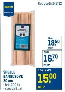 Makro ŠPEJLE BAMBUSOVÉ nabídka