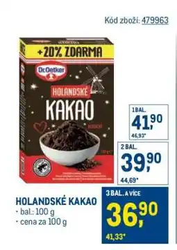 Makro Holandské kakao nabídka