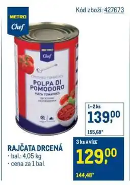 Makro Rajčata drcená nabídka
