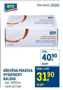 Makro DŘEVĚNÁ PÁRÁTKA HYGIENICKY BALENÁ nabídka