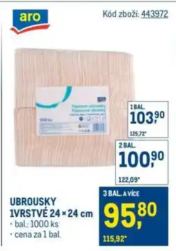 Makro Ubrousky 1vrstvé 24 × 24 cm nabídka