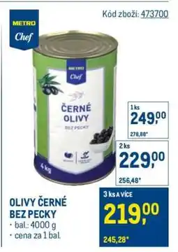 Makro OLIVY ČERNÉ BEZ PECKY nabídka