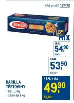 Makro Barilla těstoviny nabídka