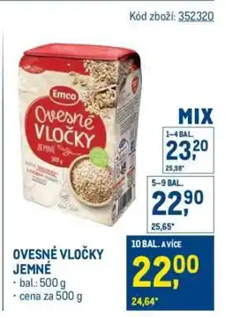 Makro Ovesné vločky jemné nabídka