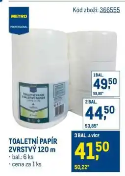 Makro TOALETNÍ PAPÍR 2VRSTVÝ 120 m nabídka