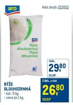 Makro Rýže dlouhozrnná nabídka