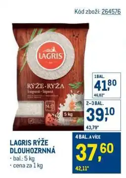 Makro Lagris rýže dlouhozrnná nabídka