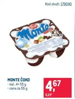 Makro Zott Monte čoko nabídka