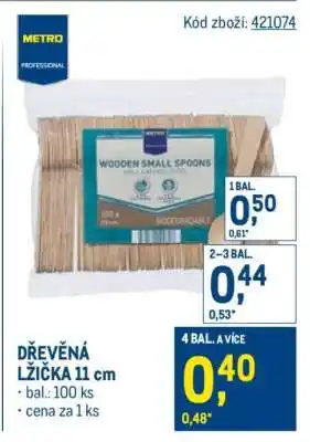 Makro Dřevěná lžička 11 cm nabídka