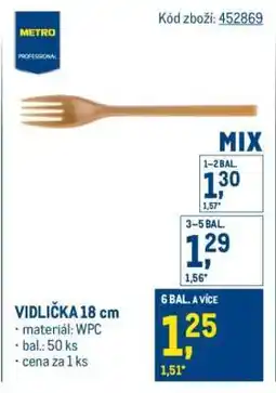 Makro VIDLIČKA 18 cm nabídka