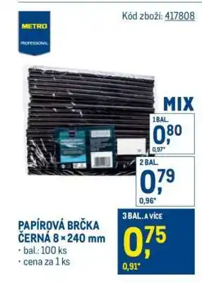 Makro PAPÍROVÁ BRČKA ČERNÁ 8 × 240 mm nabídka