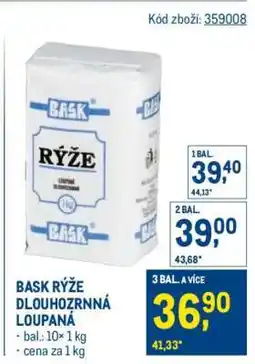 Makro BASK RÝŽE DLOUHOZRNNÁ LOUPANÁ nabídka
