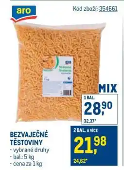 Makro Bezvaječné těstoviny nabídka