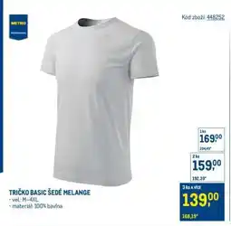 Makro TRIČKO BASIC ŠEDÉ MELANGE nabídka