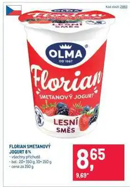 Makro Florian smetanový jogurt 8 % nabídka