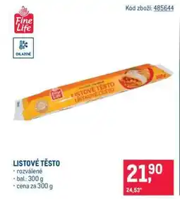 Makro Listové těsto nabídka