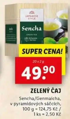 Lidl Zelený čaj Sencha/Genmaicha nabídka