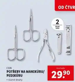 Lidl CIEN POTŘEBY NA MANIKÚRU/PEDIKÚRU nabídka