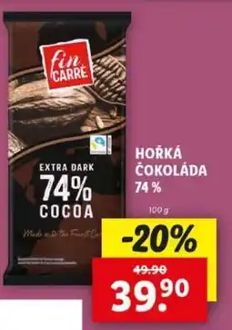 Lidl Fin Carre Hořká čokoláda 74% nabídka