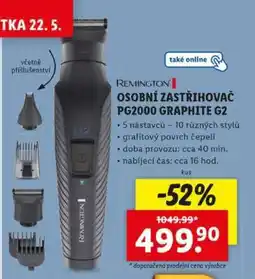 Lidl Remington Osobní zastřihovač PG2000 Graphite G2 nabídka