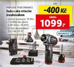 Lidl PARKSIDE PERFORMANCE Sada s aku vrtačím šroubovákem nabídka